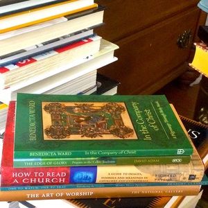 curated stack of 5 books:  Anglican / Episcopalian (Christian)